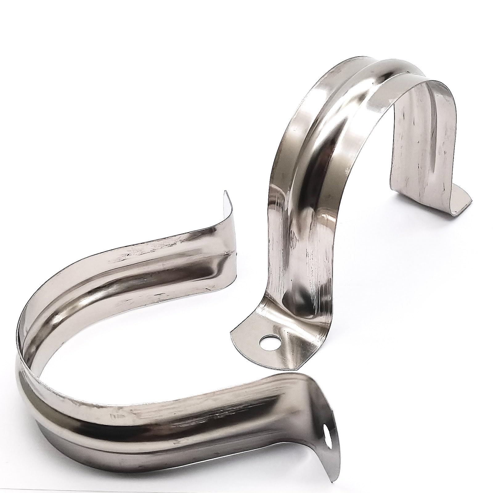 Nge 2.5inch Rigid Pipe Strap Clamp-Two Hole Strap-U Bracket Tube Clip-Stainless Steel Heavy Duty Pipe Fasten Holder-Secures Conduit,10Pcs(76mm)