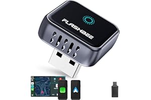 FLASHBEE 2026 [2-in-1] Latest Wireless CarPlay & Android Auto Adapter, Converts Wired to Wireless, Fast Auto-Reconnect, Dual-