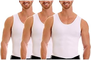Insta Slim ISPRO Slimming Muscle Tank Top Shapewear Compression Shirt for Men (Made in The USA)