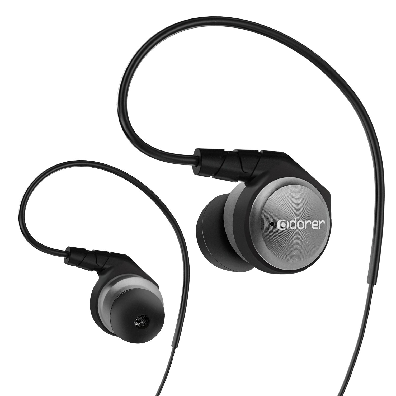 Adorer M9 High Definition In-Ear Monitors with Microphone Noise-Isolating Headphones for Musicians, Singers, Sports - Silver