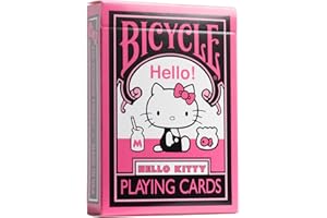 Bicycle Hello Kitty Playing Cards, Black & Pink, 1 Deck
