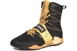 B LUCK SHOE Boxing Shoes for Men High Top Gym Shoes Fighting Sports Training Footwear LS308