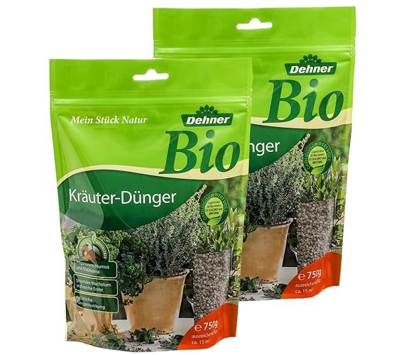 Dehner Bio Kräuter-Dünger, 2 x 750 g (1.5 kg), für je ca. 15 qm