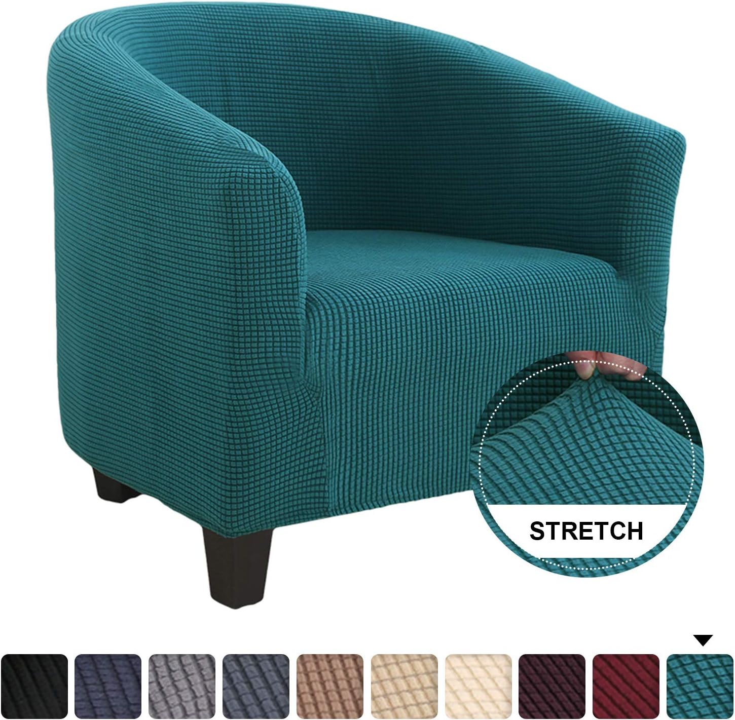 SearchI Tub Chair Slipcover, Stretch Spandex Jacquard Tub Chair Cover Armchair Slipcover Sofa Cover Slipcover Furniture Protector Soft Couch Covers with Elastic Bottom for Kids: Furniture & Decor