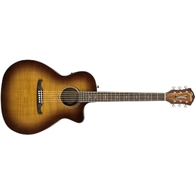 Fender FA-345CE Auditorium Body Style Acoustic Guitar - Roswood Fingerboard - Iced Tea Burst
