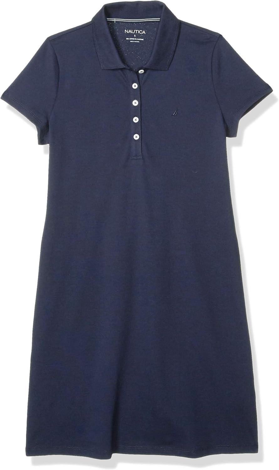 Nautica Women's Easy Classic Short Sleeve Stretch Cotton Polo Dress at  Women’s Clothing store
