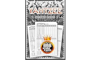 Yahtzee Score Pads: 888 Score Pads for Scorekeeping, Effortless Tallying for Endless Fun, Yahtzee Score Cards for Yahtzee Dic