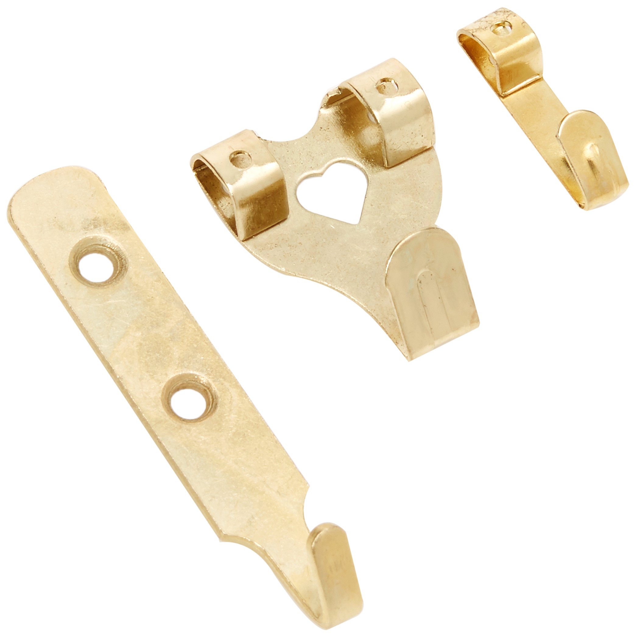 Merriway BH06539 (143 Pcs) EB Brass Plated & Pins Workshop Assortment of Picture Hooks - Pack of 143 Pieces