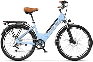 AELITH DriftGod 26" Electric Bike for Adults – Powerful 1000W Motor, 48V Removable Battery, 7-Speed, Front Suspension & LCD Display – Commuter and Mountain EBike for Women