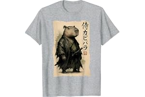 RBPRIDE Capybara Samurai Japanese Warrior Graphic Anime Ukiyo-e Art T-Shirt