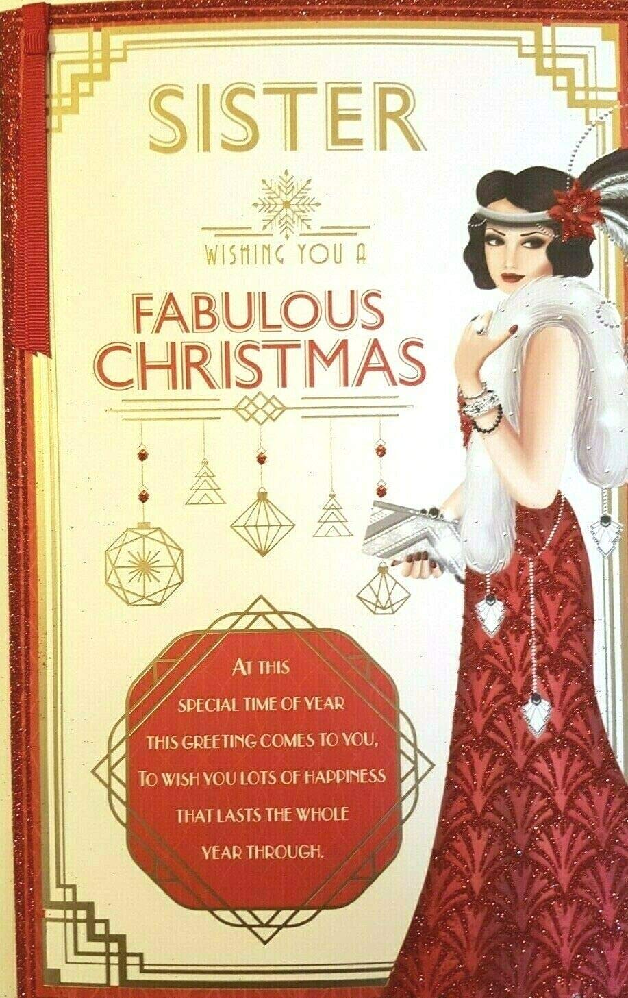 Art Deco - Sister - 8 Page - Extra Large Christmas Card