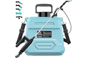 VASG 2 Gallon Battery Powered Garden Sprayer, 7.4V Powerful Electric Backpack Sprayer, Weed Yard Lawn Sprayer with 5 Mist Nozzles & Retractable Wand & Adjustable Strap for Lawn, Garden, Yard