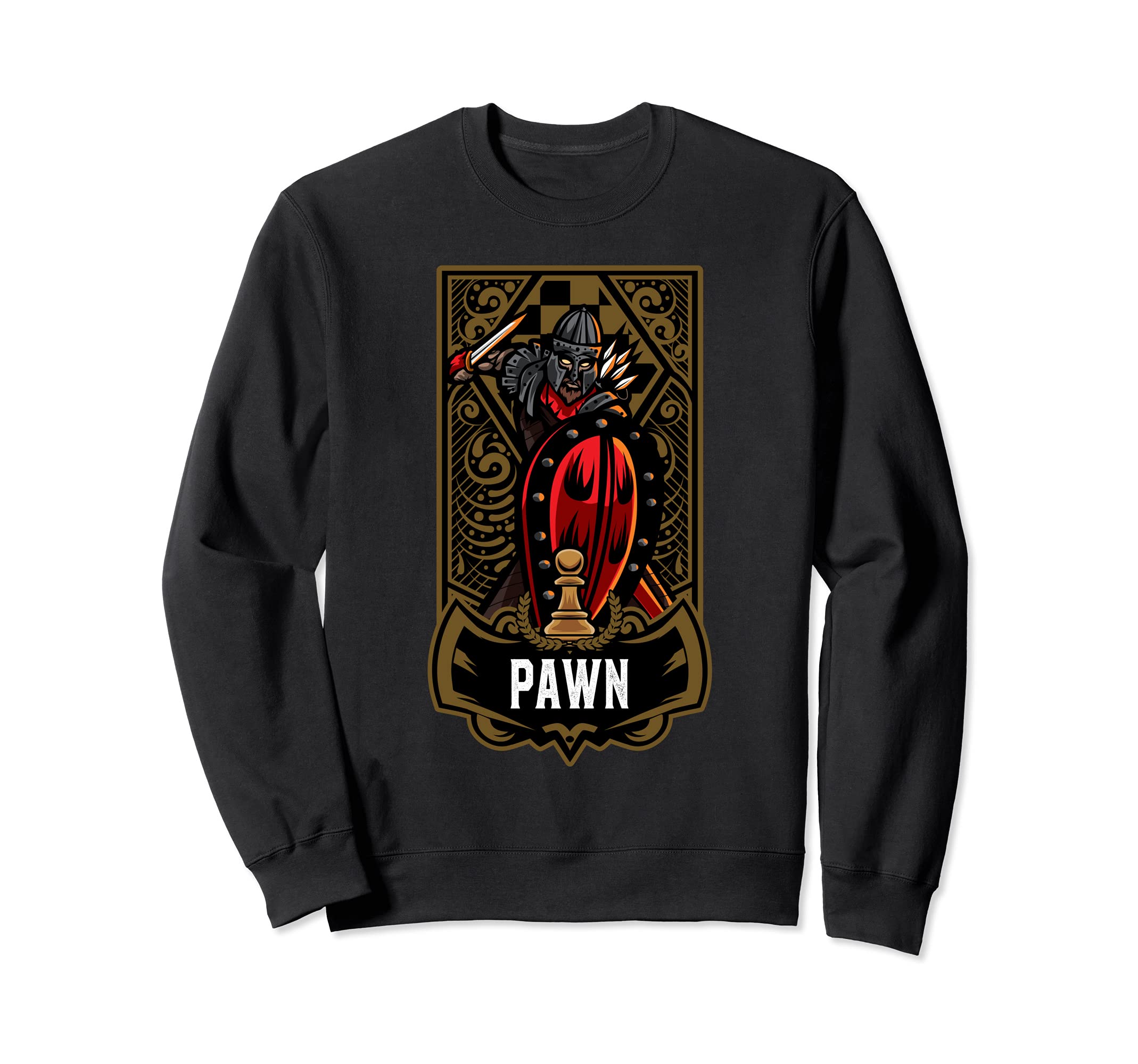 Pawn Chess Game Piece Chess Club Players Gambit Red Team Sweatshirt