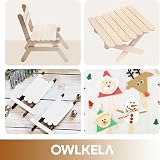 OWLKELA 100Pcs Mini 2.5in Lolly Sticks Wooden Popsicle Craft Sticks view 5