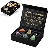 Scorpio Crystals Gift Set, Zodiac Signs Healing Crystals Birthstones with Horoscope Box Set Scorpio Astrology Crystals Healin