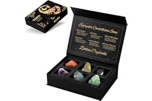 AOVILA Scorpio Crystals Gift Set, Zodiac Signs Healing Crystals Birthstones with Horoscope Box Set Scorpio Astrology Crystals Healing Stones Gifts