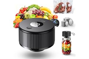 Upgraded 3-in-1 Electric Mason Jar Vacuum Sealer Kit for Wide Mouth and Regular Mouth Mason Jars, Food Savers & Containers | 