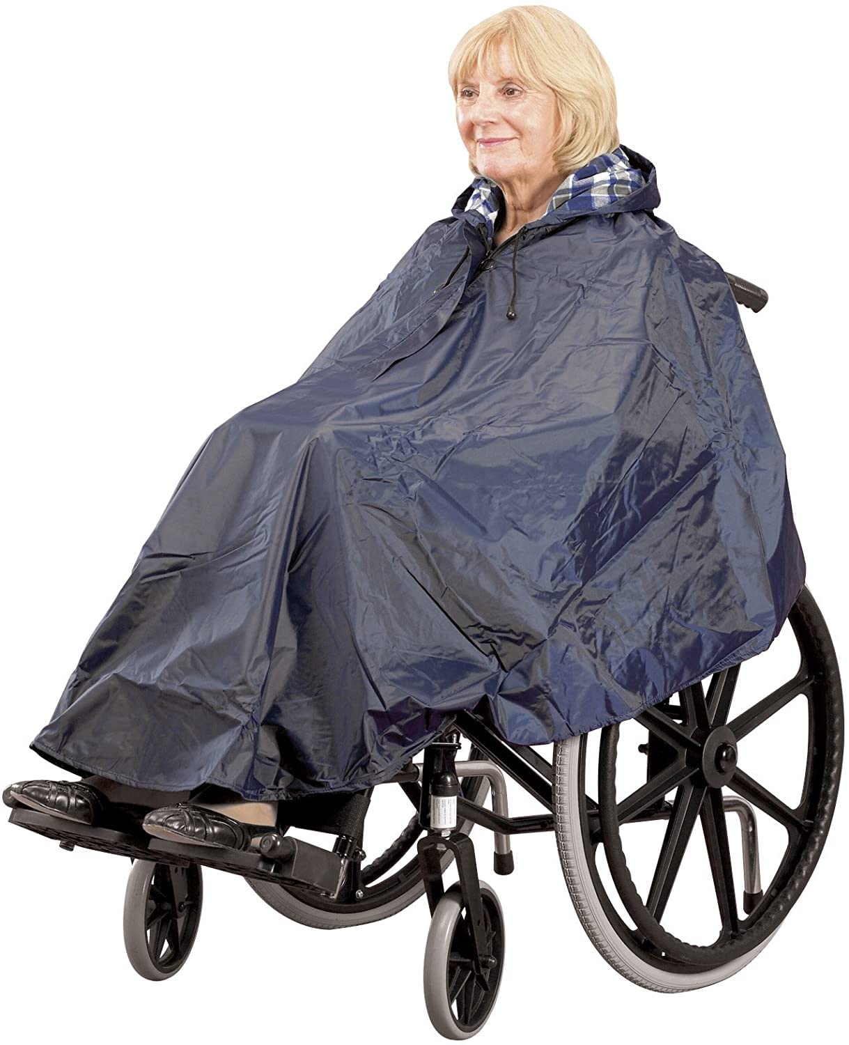 DAYS Wheelchair Poncho – Waterproof & Windproof Hooded Cover with Lining for Wheelchairs & Electric Scooters – Easy to Wear, Warm & Durable Poncho – Full Body Protection for Outdoor Use