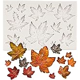 QDMOLDS Tree Leaf Silicone Mold Maple Leaf Fondant Mold For Cake Decoration Chocolate Cupcake Topper Gum Paste Candy Polymer Clay