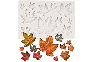 QDMOLDS Tree Leaf Silicone Mold Maple Leaf Fondant Mold For Cake Decoration Chocolate Cupcake Topper Gum Paste Candy Polymer Clay