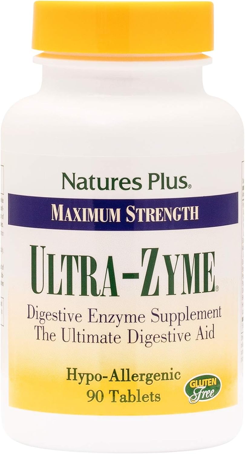 NaturesPlus UltraZyme, 120 mg Ox Bile, Pancreatin, Betaine HCl, Bromelain