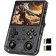 RG353V Handheld Game Console , Dual OS Android 11 and Linux System Support 5G WiFi 4.2 Bluetooth Moonlight Streaming TV Output Built-in 64G SD Card 4452 Games (RG353V-Transparent Black New)
