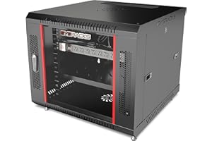 Sysracks Wall Server Rack 9U Network Cabinet 24" Deep Wall Mount Rack Locking and Enclosed IT Cabinet Enclosure with Legs, PO