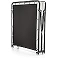Rollaway Folding Guest Bed with 3-Inch Memory Foam Mattress – Ultra Soft and Comfy Folding Bed – Easy Storage Rolling Cot with Dual Caster Wheels – (31 x 75)