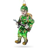 Soldier Blown Glass Christmas Ornament