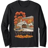 Vermont Fall Scenery Autumn Harvest Souvenir Long Sleeve T-Shirt