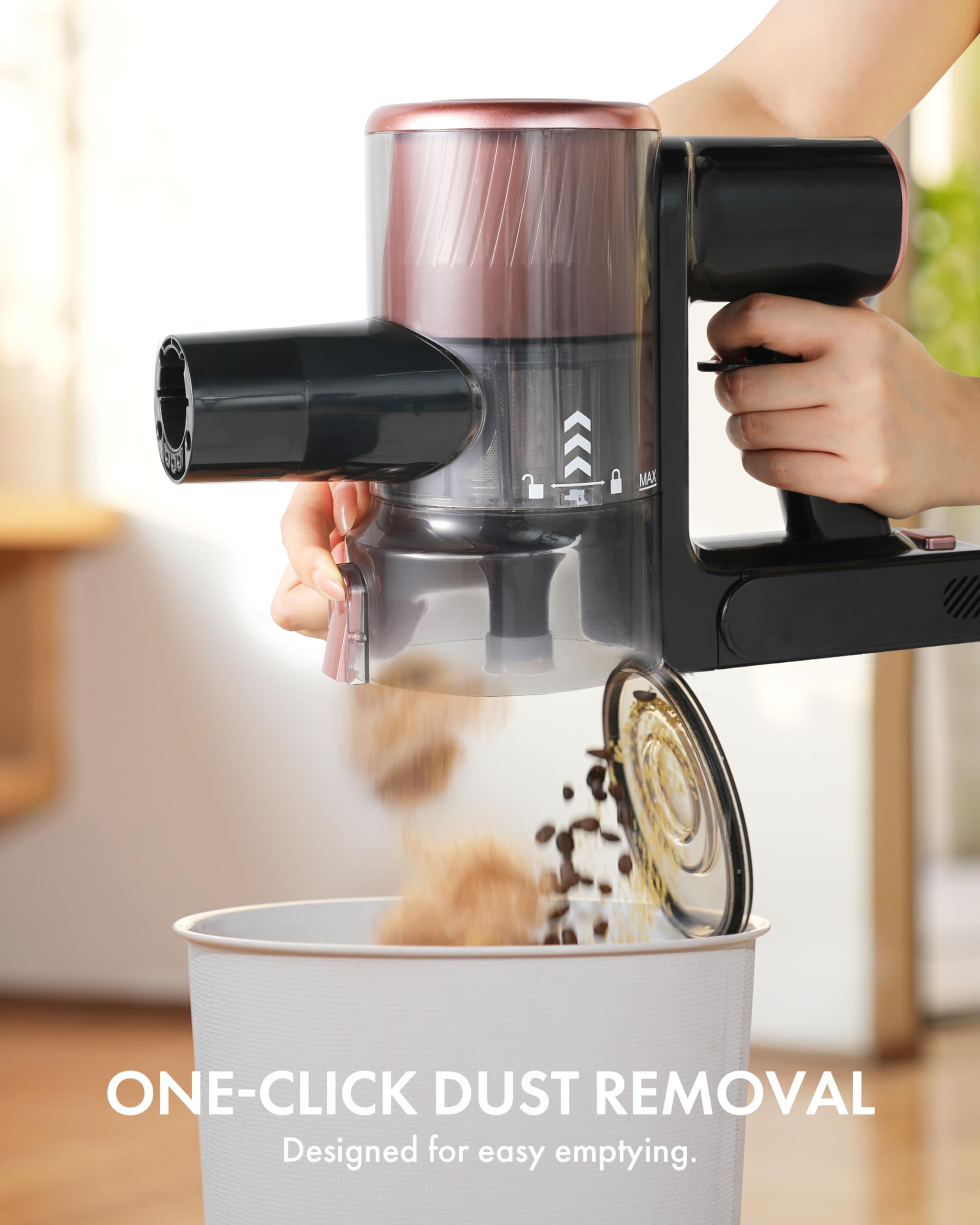 Homeika 28Kpa Cordless Vacuum, 380W Motor, 8-in-1 Lightweight Stick Vac with 50 Min Battery for Carpet & Pet Hair