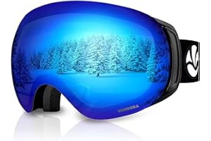 VANRORA Ski Goggles, Snowboard Goggles - Frameless Interchangeable Lens, Anti Fog and 100% UV Protection, for Men & Women