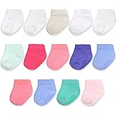 Fruit of the Loom Baby 14-Pack Grow & Fit Flex Zones Cotton Stretch Socks - Unisex, Girls, Boys