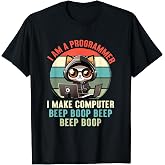 I Am A Programmer Beep Boop Programmer Coding T-Shirt
