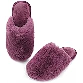 Friendly House Indoor Winter Scuff Slippers for Women, Adorable Warm Slippers