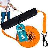 Total Pet Training Lead for Dogs, Waterproof Long Line 5m with Control Handle