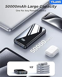 Portable Charger,50000mAh Power Bank Built-in
