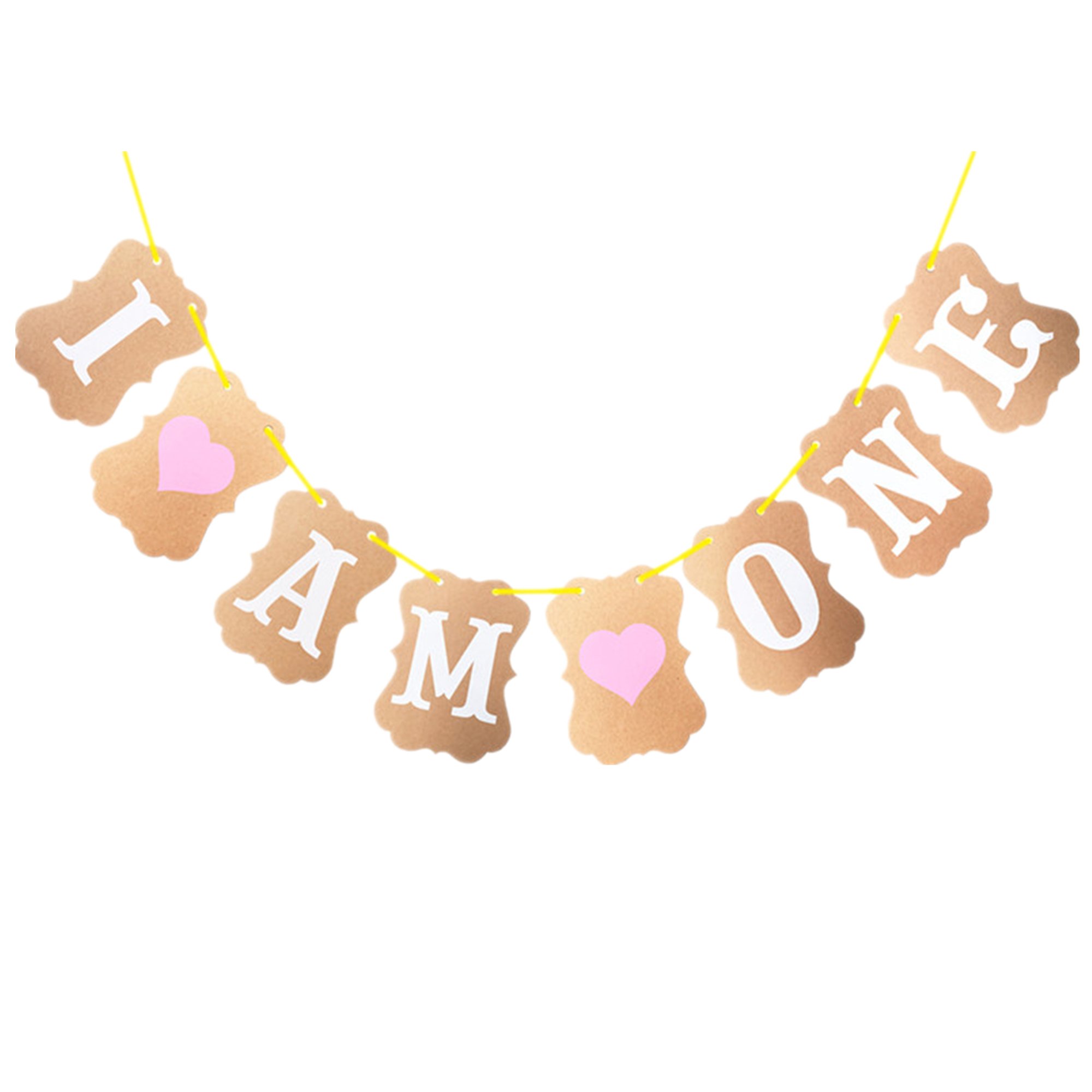 CHTENG Baby Shower 3-m Paper Its a Boy Girl Banner Party Baptism Decorations Bunting Favors Supplies Blue Pink Baby Shower (pink i am one)