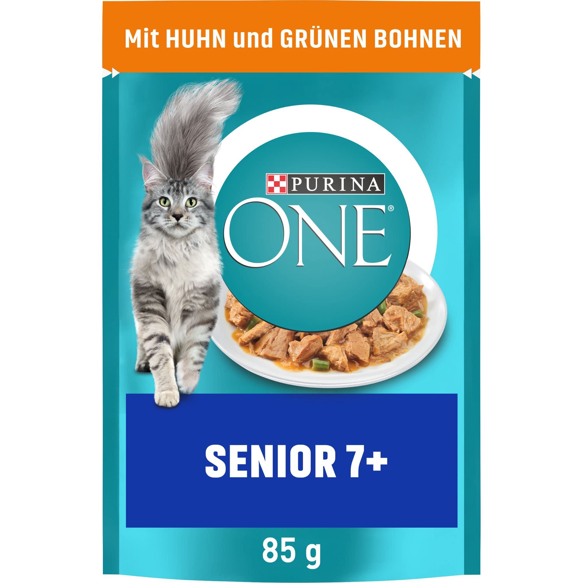 Purina One Senior 7+ Wet Cat Food, Delicate Chicken Pieces in Sauce, Pack of 24 (24 x 85 g)
