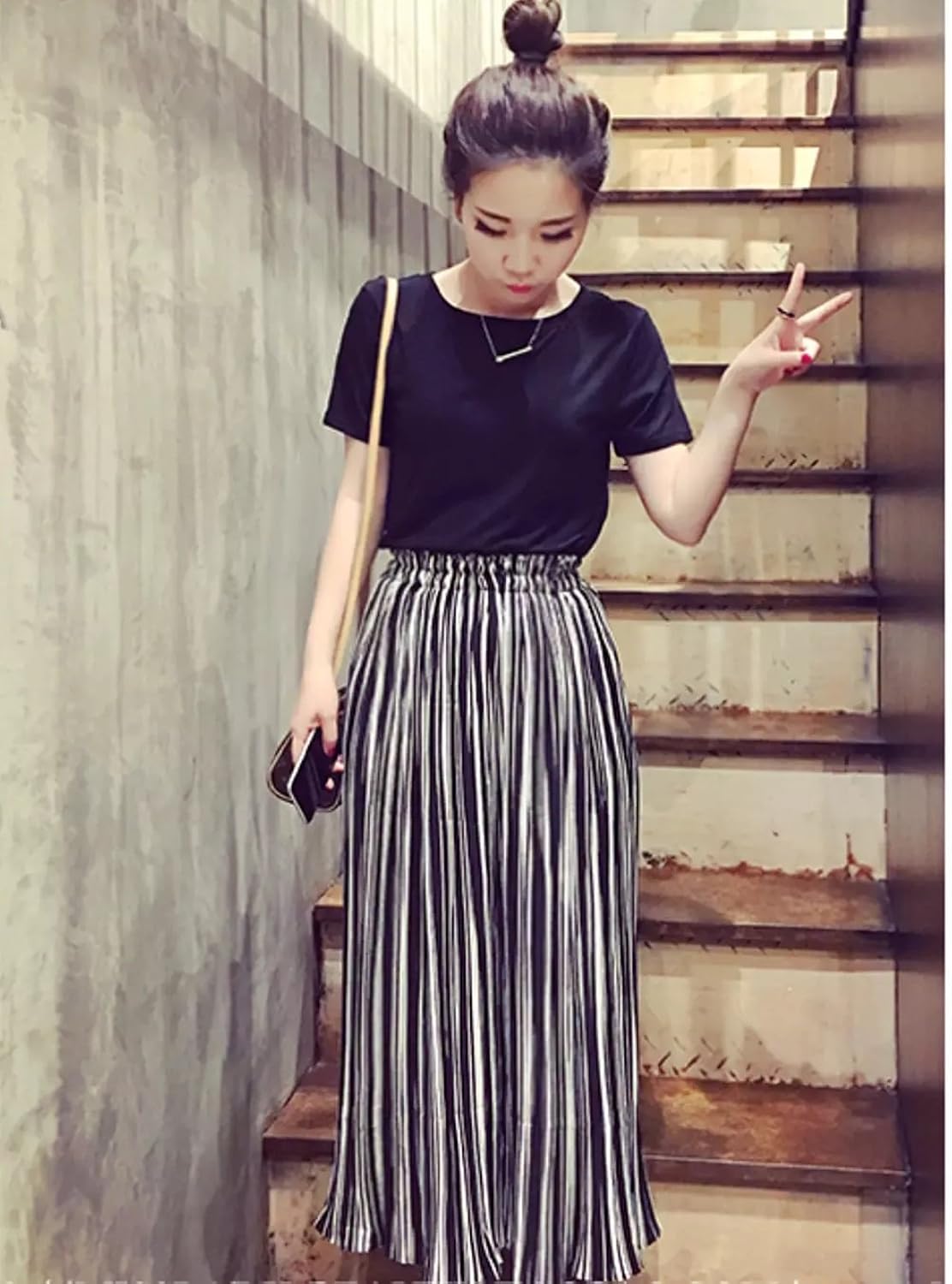 allure closet chiffon/polyester fiber casual pants bottoms