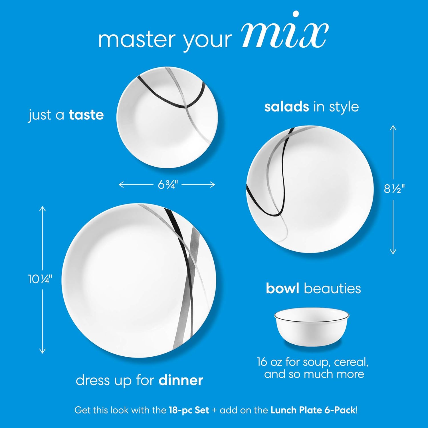 Corelle Chip Resistant Dinnerware Set Elemental Dawn 6Piece Dinnerware