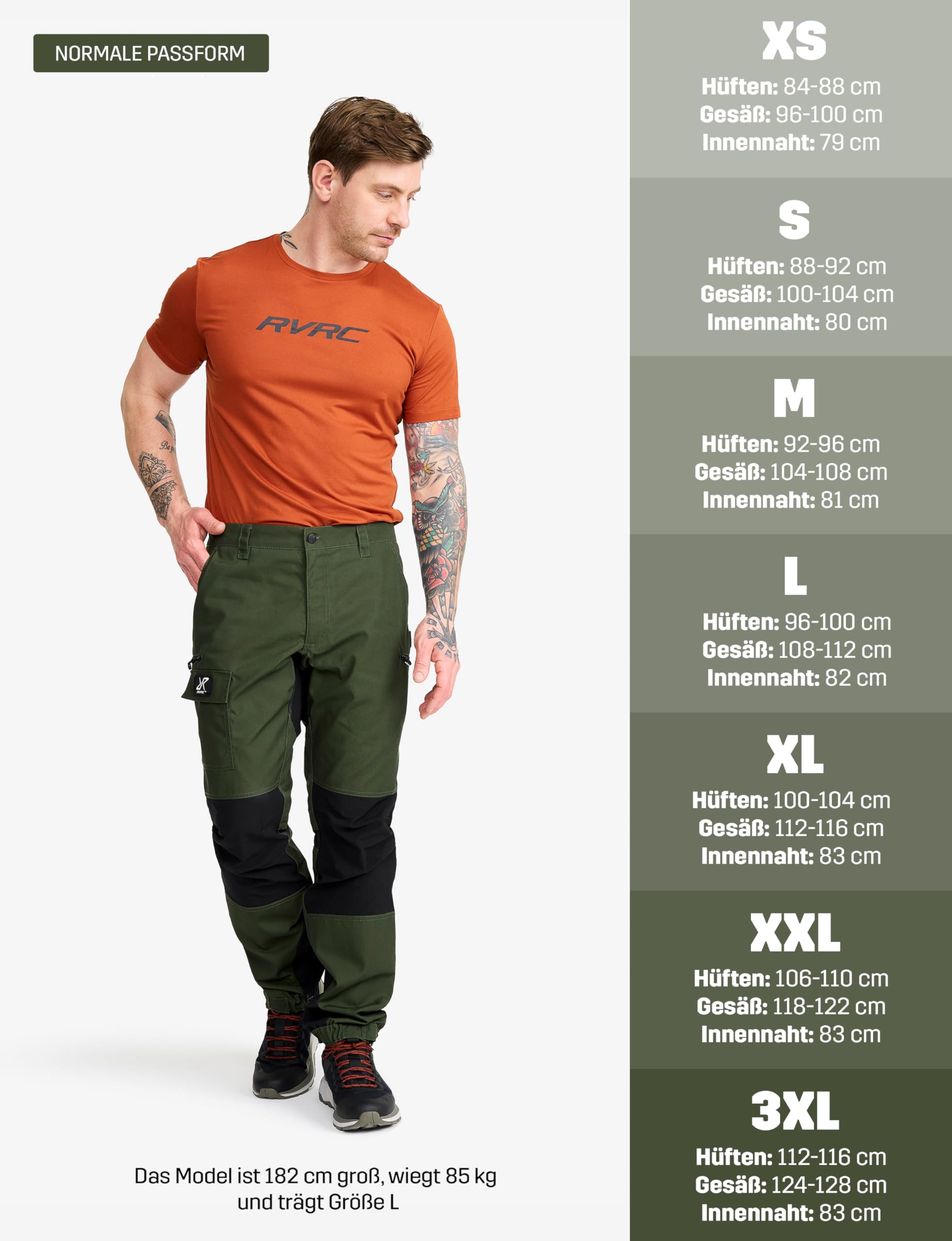 RevolutionRace Herren Nordwand Pants, Hose zum Wandern und für viele Outdoor-Aktivitäten, Forest Green, M 3