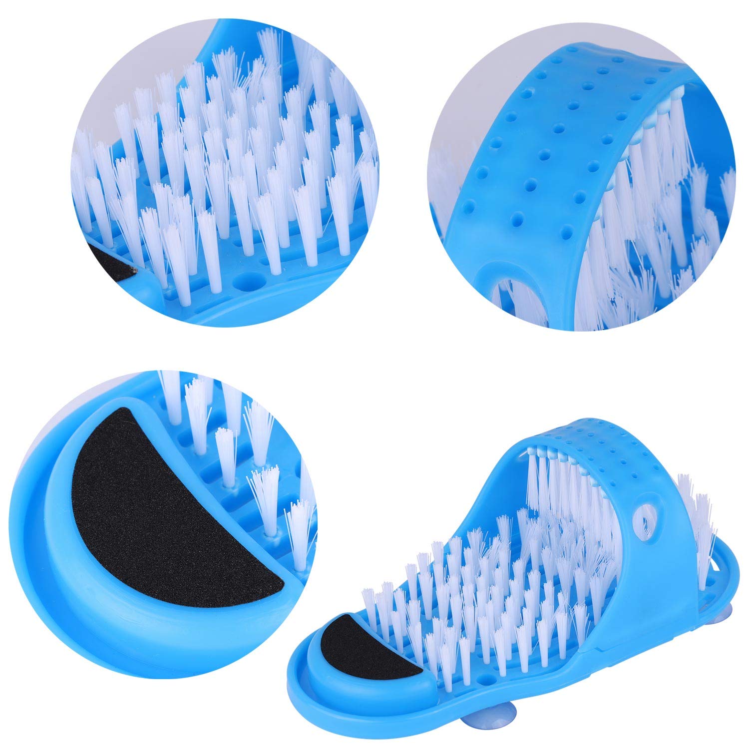Magic Foot Scrubber Feet Cleaner Washer Brush for Shower Floor Spas Massage, Slipper for Exfoliating Cleaning Foot 1 Pair: Beauty