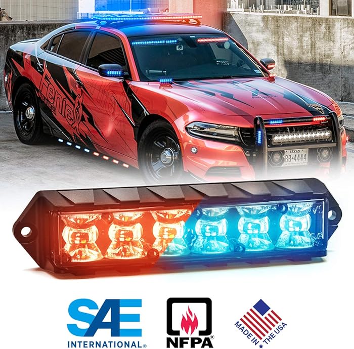 Feniex Fusion Surface Mount Dual Color LED(Red/Blue, 180)