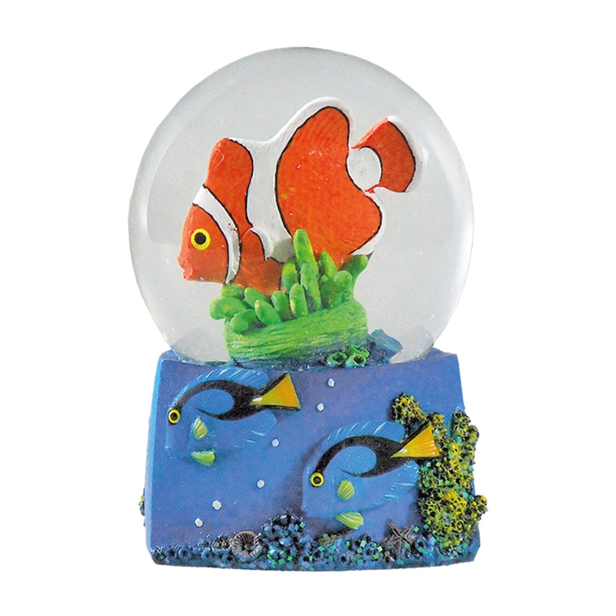 Water Globe - Reefs Fish from Deluxebase. Decorative Snow Globe Ornament with Blue Tang or Clown Fish Figurine, Glass Glitter Dome with Resin Base, Novelty Home Decor Display Piece. — image 1
