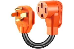 ELETHOR NEMA 14-30P to 14-50R EV Charger Adapter Cord, Listed 30 AMP Dryer to 50 AMP EV Conversion Adapter, for Level 2 EV Charging, Fit with Tesla (8 AWG) Note: It’s not fit for RV