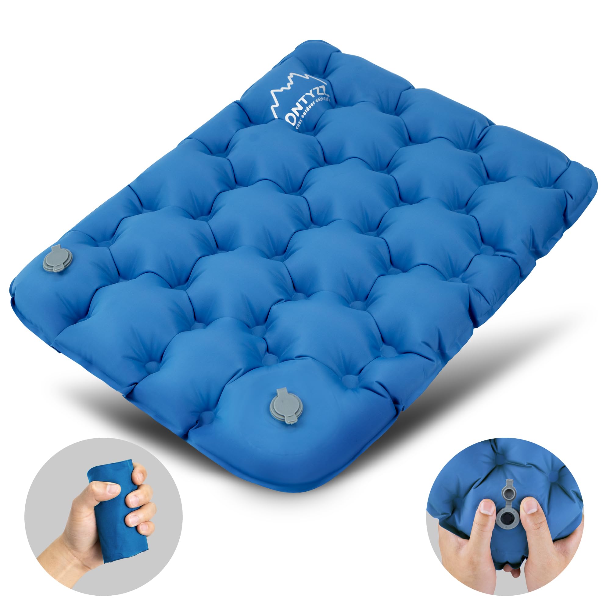 ONTYZZ Stadium Cushion Inflatable Travel Seat Cushion Outdoor Seat Mat Ultralight Air Cushion Portable Waterproof Seat Pads for Camping Boating Concerts Hiking Office Home Chair Airplane