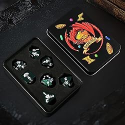 Banloga 7PCS Metal Dice Set for Dungeons and