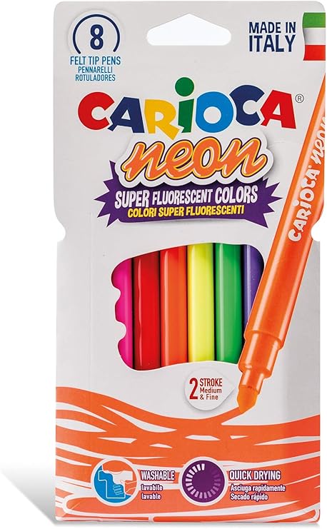 Carioca A52342785 - Pack de 8 rotuladores: Amazon.es: Oficina y papelería