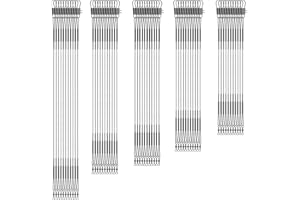 50 Pcs Fishing Leaders with Swivel 5 Sizes Premium Stainless Steel Fishing Tackle Leaders Line for Freshwater and Saltwater U